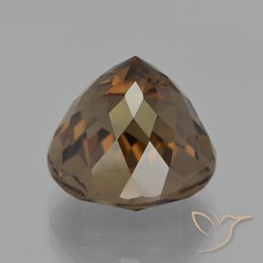 Cuarzo ahumado marrón natural de 8,78 ct, corte redondo, VVS
