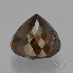 cuarzo ahumado Marrón oscuro natural de 9.50 ct, Redondo, VVS