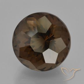 cuarzo ahumado Azul oscuro natural de 10.14 ct, Redondo, VVS