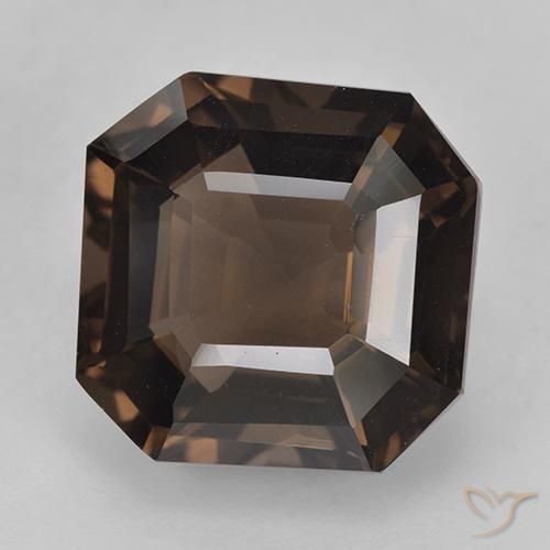 8.33ct Natural Marrón nogal cuarzo ahumado, corte esmeralda, VVS