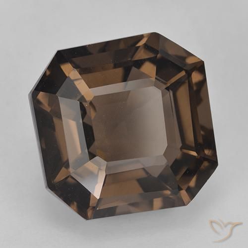 cuarzo ahumado Marrón nogal natural de 8.33 ct, Corte Octágono / Esmeralda, VVS