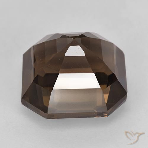 cuarzo ahumado Marrón nogal natural de 8.33 ct, Corte Octágono / Esmeralda, VVS