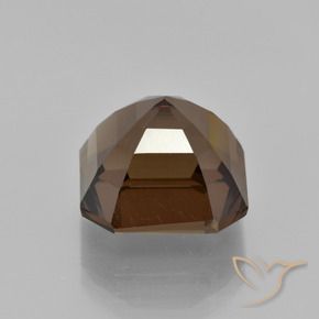 Cuarzo Ahumado Marrón medio natural de 8.91 ct, corte esmeralda, VVS