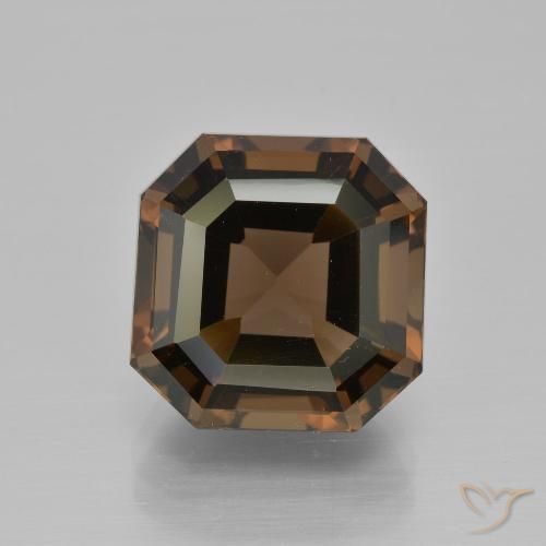 9.54ct Natural Marrón medio cuarzo ahumado, corte esmeralda, VVS