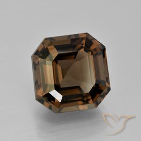 cuarzo ahumado Marrón medio natural de 9.54 ct, Corte Octágono / Esmeralda, VVS