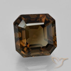cuarzo ahumado Marrón medio natural de 9.84 ct, Corte Octágono / Esmeralda, VVS