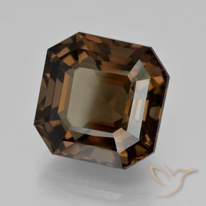 cuarzo ahumado Marrón nogal natural de 12.10 ct, Corte Octágono / Esmeralda, VVS