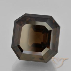 cuarzo ahumado Marrón sombra natural de 16.10 ct, Corte Octágono / Esmeralda, VVS