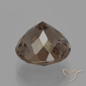 cuarzo ahumado Marrón nogal natural de 3.27 ct, Redondo, VVS-VS