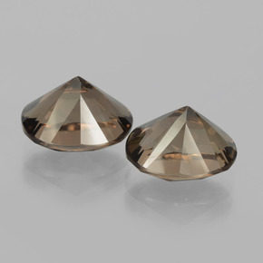 Gemas de cuarzo ahumado marrón natural de  ct, corte óvalo, VVS-VS