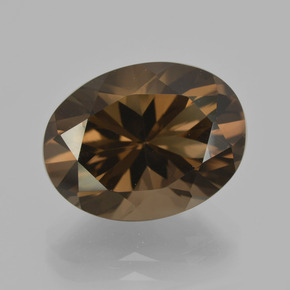 Cuarzo ahumado marrón natural de 7,17 ct, corte óvalo, VVS