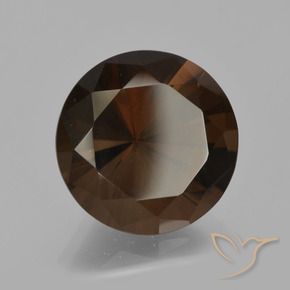 cuarzo ahumado Marrón nogal natural de 6.41 ct, Redondo, VVS-VS