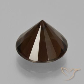 cuarzo ahumado Marrón nogal natural de 6.41 ct, Redondo, VVS-VS