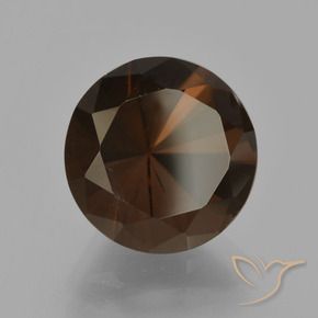 cuarzo ahumado Marrón nogal natural de 5.78 ct, Redondo, VVS
