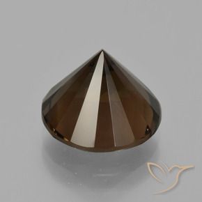 cuarzo ahumado Marrón nogal natural de 5.78 ct, Redondo, VVS