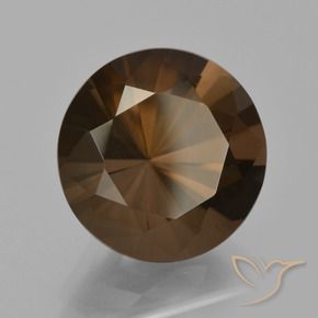 cuarzo ahumado Marrón oscuro natural de 6.97 ct, Redondo, VVS