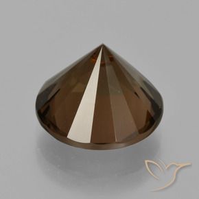 cuarzo ahumado Marrón oscuro natural de 6.97 ct, Redondo, VVS
