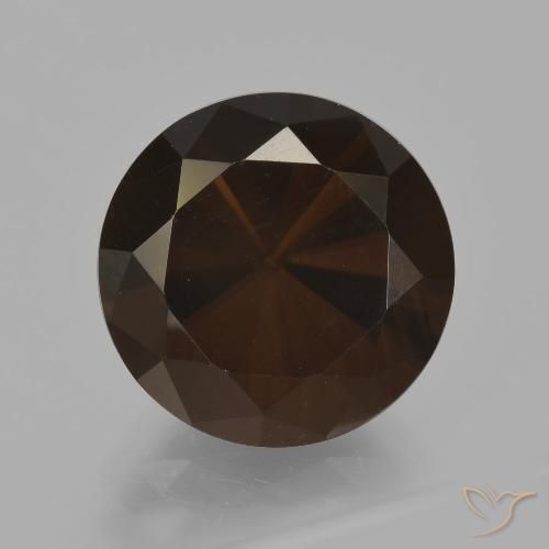 6.77ct Natural Marrón rojizo cuarzo ahumado, Redondo, VVS-VS