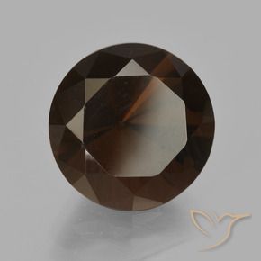 cuarzo ahumado Marrón rojizo natural de 6.77 ct, Redondo, VVS-VS