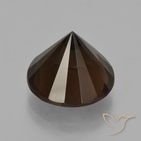 cuarzo ahumado Marrón rojizo natural de 6.77 ct, Redondo, VVS-VS