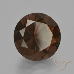 cuarzo ahumado Marrón nogal natural de 6.07 ct, Redondo, VVS