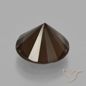 cuarzo ahumado Marrón nogal natural de 6.07 ct, Redondo, VVS