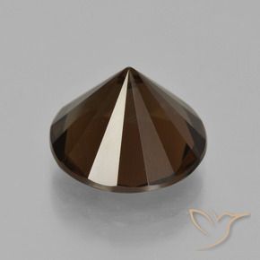cuarzo ahumado Marrón nogal natural de 5.67 ct, Redondo, VVS