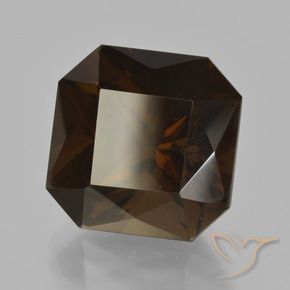 cuarzo ahumado Marrón natural de 11.02 ct, Corte Octágono / Esmeralda, VVS-VS