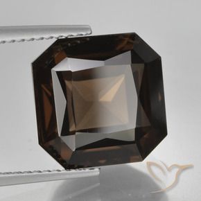 cuarzo ahumado Marrón nogal natural de 6.72 ct, Corte Octágono / Esmeralda, VVS