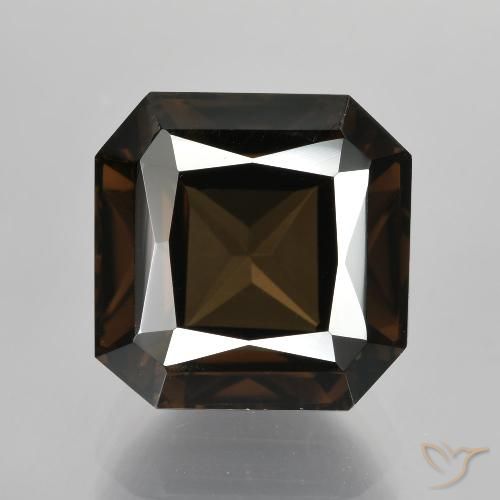 6.35ct Natural Azul oscuro cuarzo ahumado, corte esmeralda, VVS