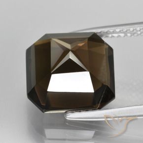 cuarzo ahumado Azul oscuro natural de 6.35 ct, Corte Octágono / Esmeralda, VVS