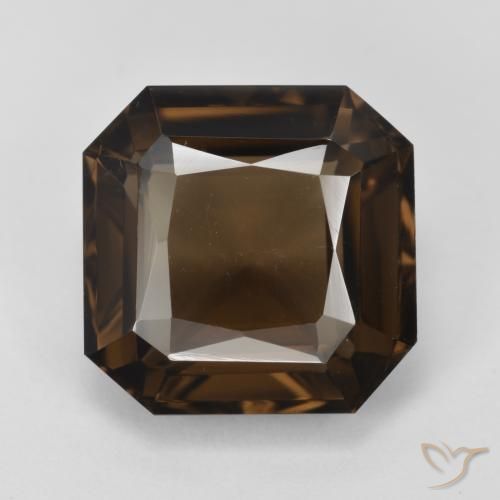 7.41ct Natural Marrón cuarzo ahumado, corte esmeralda, VS