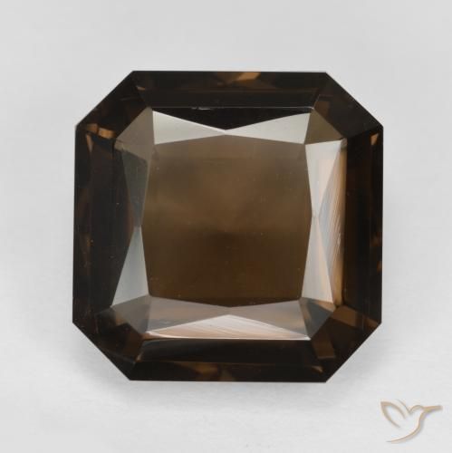 8.38ct Natural Marrón oscuro cuarzo ahumado, corte esmeralda, VVS-VS