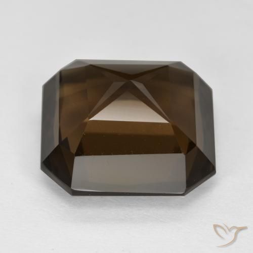 cuarzo ahumado Marrón oscuro natural de 8.38 ct, Corte Octágono / Esmeralda, VVS-VS