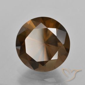 cuarzo ahumado Marrón nogal natural de 6.30 ct, Redondo, VS