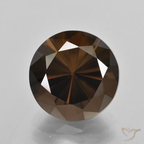 8.33ct Natural Marrón nogal cuarzo ahumado, Redondo, VVS