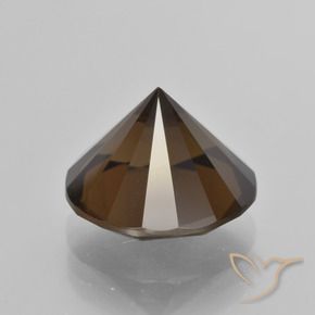 cuarzo ahumado Marrón nogal natural de 8.33 ct, Redondo, VVS