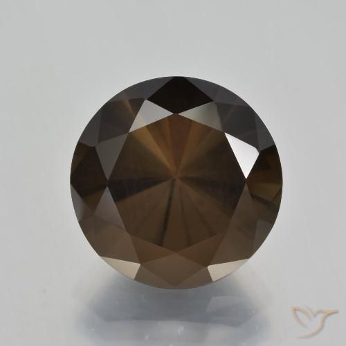 9.41ct Natural Marrón sombra cuarzo ahumado, Redondo, VS