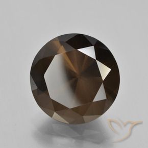 cuarzo ahumado Marrón sombra natural de 9.41 ct, Redondo, VS