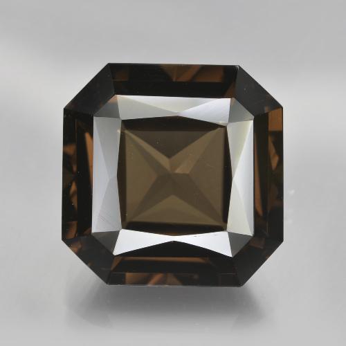 Cuarzo ahumado marrón natural de 14,50 ct, corte esmeralda, VVS