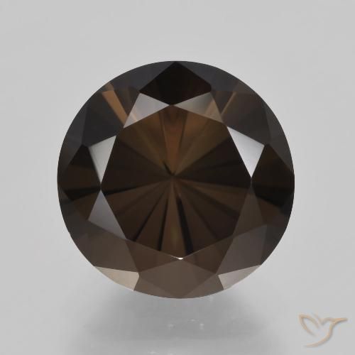 5.53ct Natural Marrón sombra cuarzo ahumado, Redondo, VVS