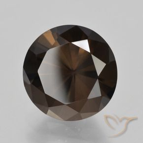 cuarzo ahumado Marrón sombra natural de 5.53 ct, Redondo, VVS