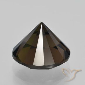 cuarzo ahumado Marrón sombra natural de 5.53 ct, Redondo, VVS