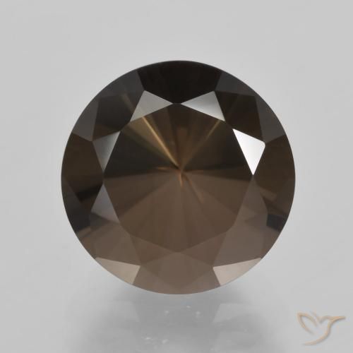 5.58ct Natural Marrón cuarzo ahumado, Redondo, VVS