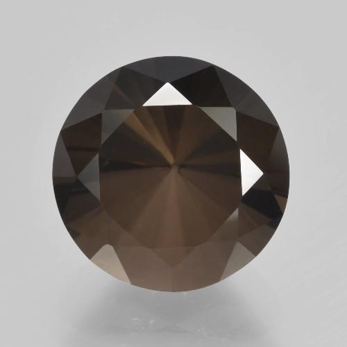 Cuarzo ahumado marrón natural de 5,77 ct, corte redondo, VVS