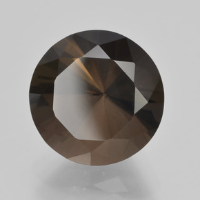 Cuarzo ahumado marrón natural de 5,77 ct, corte redondo, VVS