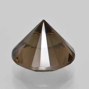 Cuarzo ahumado marrón natural de 5,91 ct, corte redondo, VVS