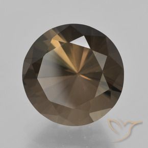 cuarzo ahumado Marrón cálido natural de 6.15 ct, Redondo, VVS