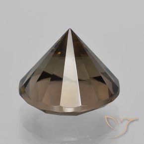 cuarzo ahumado Marrón cálido natural de 6.15 ct, Redondo, VVS