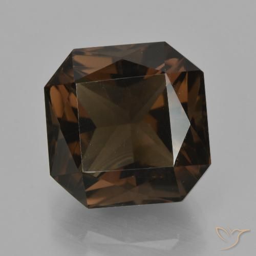 8.37ct Natural Marrón medio cuarzo ahumado, corte esmeralda, VVS